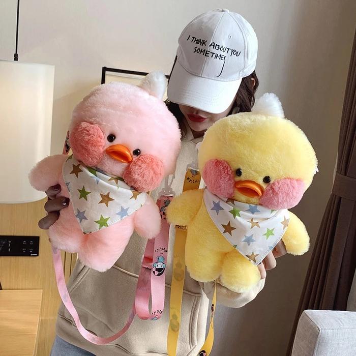 Tas Selempang Boneka Anak Wanita Duck Bebek Plush Lucu Terbaru DROZENB