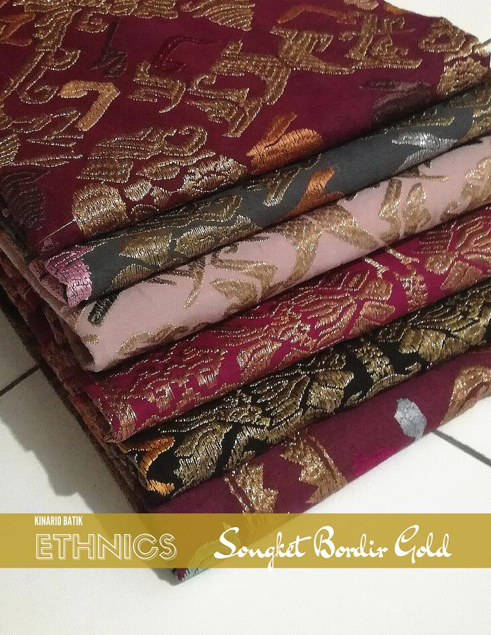 Kain Songket Bali Kinario Songket Bordir Benang Mas Bali Keraton