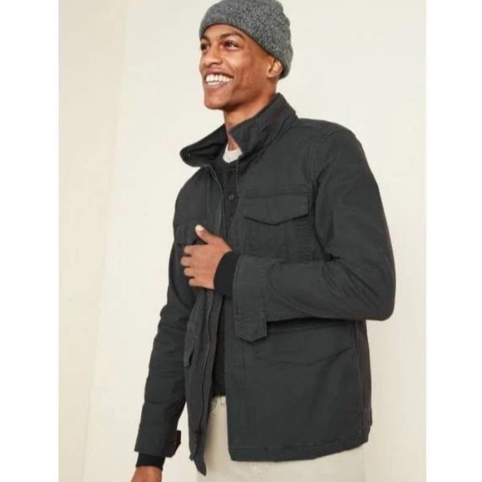 JAKET PRI ODN HIDDEN HOOD MILITARY PARKA JACKET DARK GREY