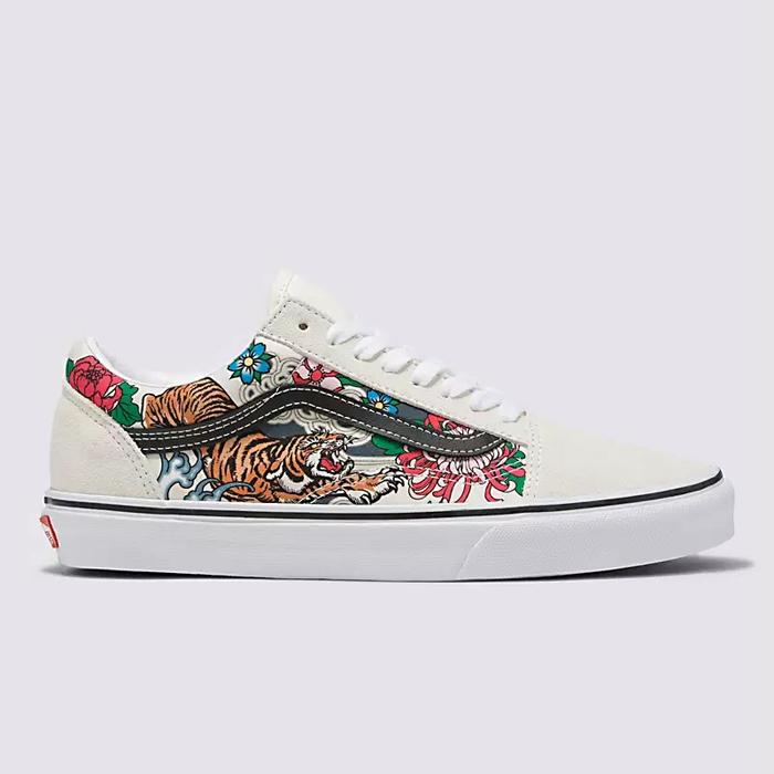 Vans Old Skool Tiger Floral Multi True White ORIGINAL RESMI