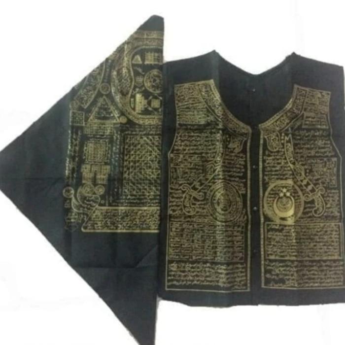Rompi Ontokusumo Hitam Rajah Kaligrafi Arap