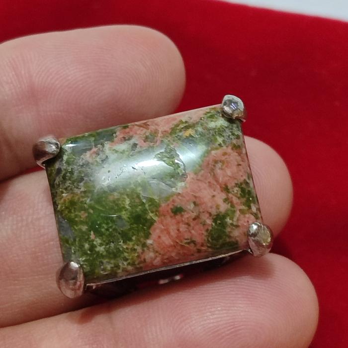 Cincin Kotak Batu Puding Lumut size