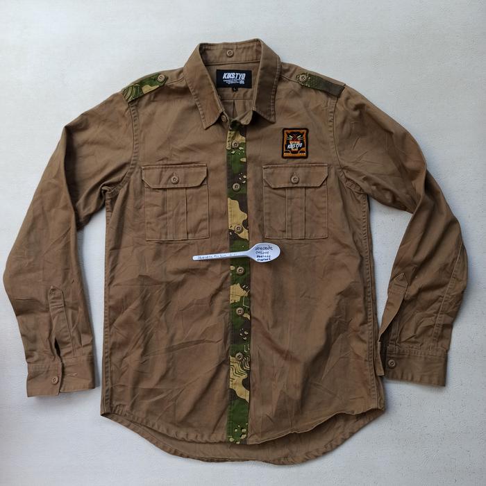 kikstyo work shirt kemeja size L RARE ITEM kiks tyo