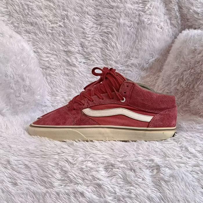 Sepatu vans TNT five mid maroon