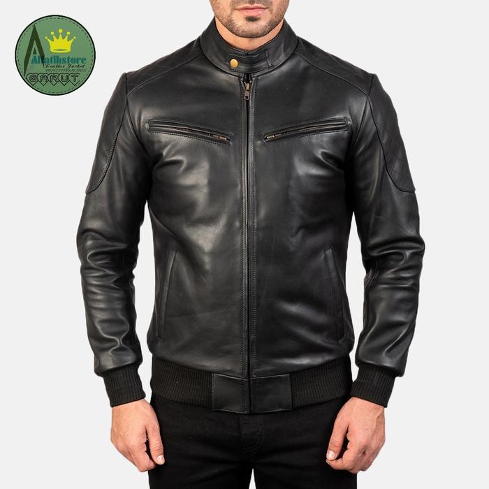 JAKET BOMBER KULIT DOMBA ASLI /JAKET KULIT ASLI GARUT