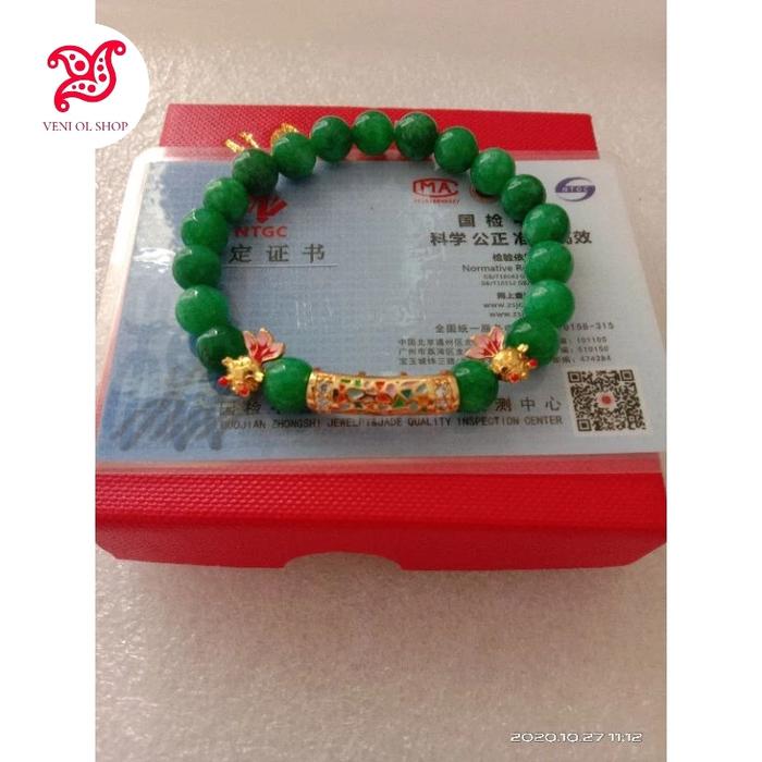 Gelang Giok Burma Asli Ikan Koi Hoki