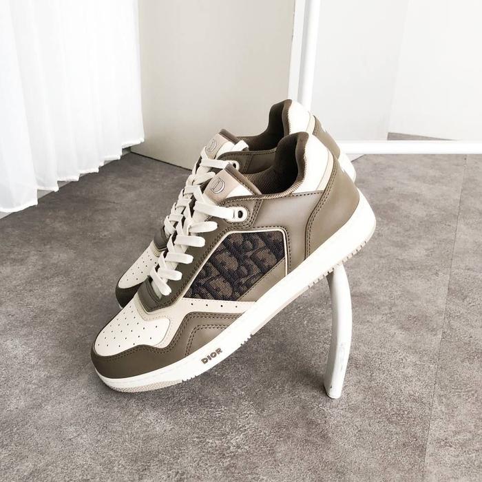 Dior B27 Low Top Oblique Sneakers Brown/White