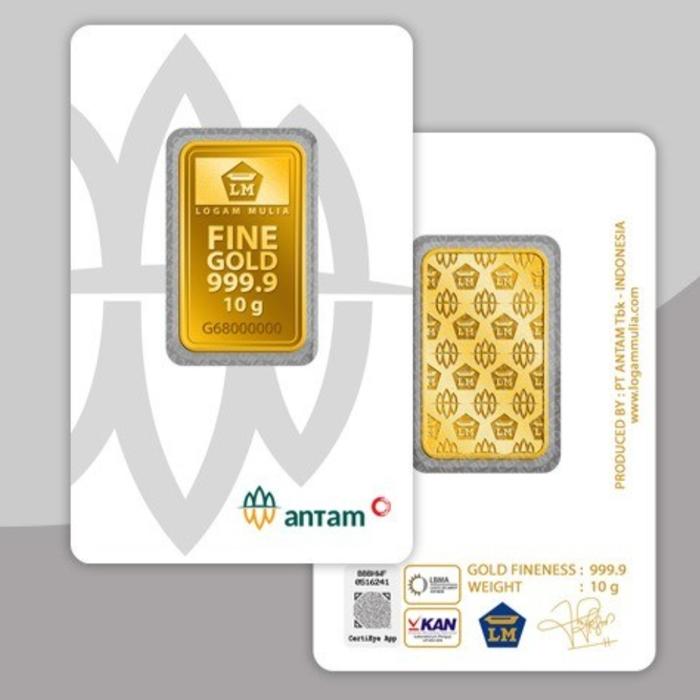 logam mulia 10 gram new