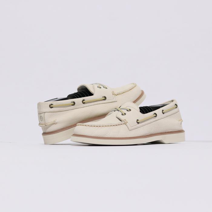 sepatu kulit pria Sperry Amaretto Leather cream/brown original