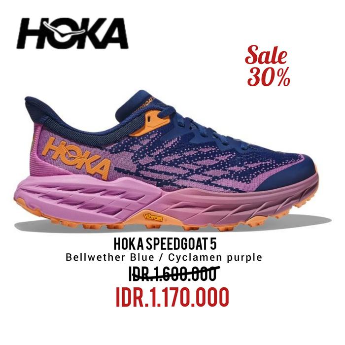 HOKA SPEEDGOAT 5 BELLWETHER BLUE / CYCLAMEN PURPLE WOMEN ORIZINAL