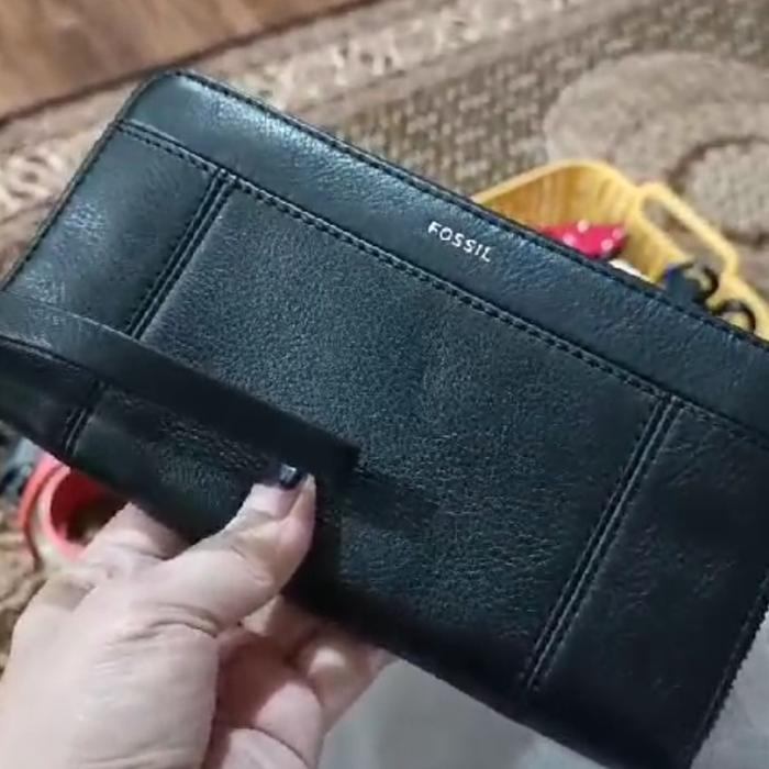 dompet fossil jori black new