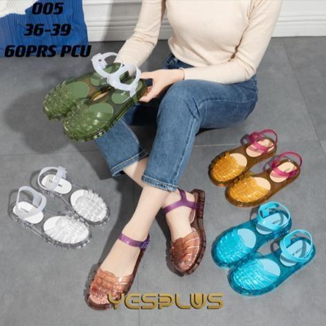 Sepatu Sandal Wanita Viral Bahan Jelly Karet Bening Kualitas Original