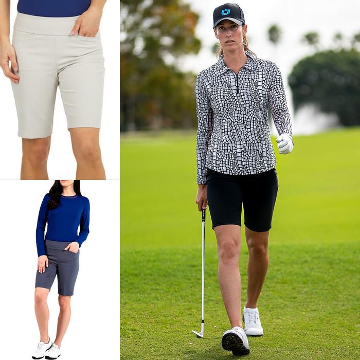 celana pendek golf wanita ibkul solid women Sport
