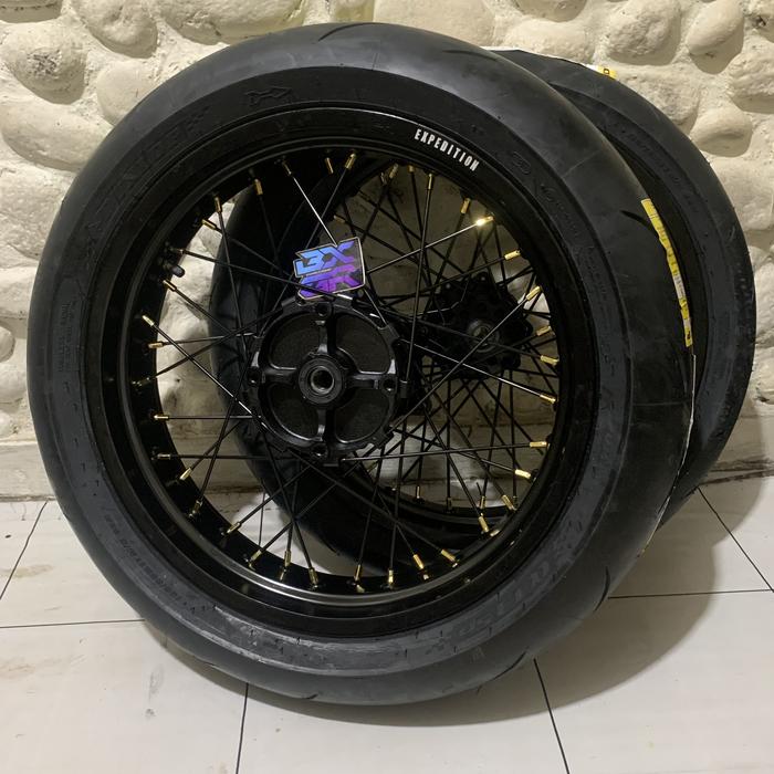 BANSET SUPERMOTO HONDA CRF 150 L BAN DUNLOP SPORTMAX ALPHA JAPAN