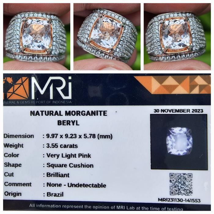 Batu Morganite Beryl Top Luster Memo 3.55 crt