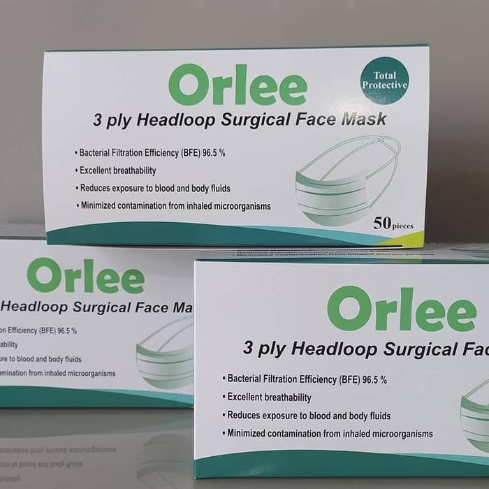 Masker Orle Hijab 3Ply Putih Isi 50