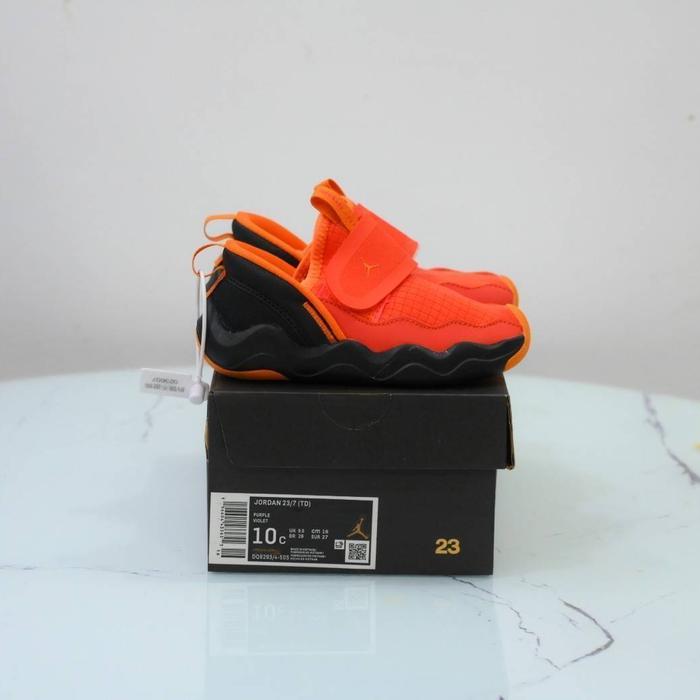 SEPATU KIDS NIKE JORDAN 23/7 ORANGE BLACK ORIGINAL VIETNAM BNIB