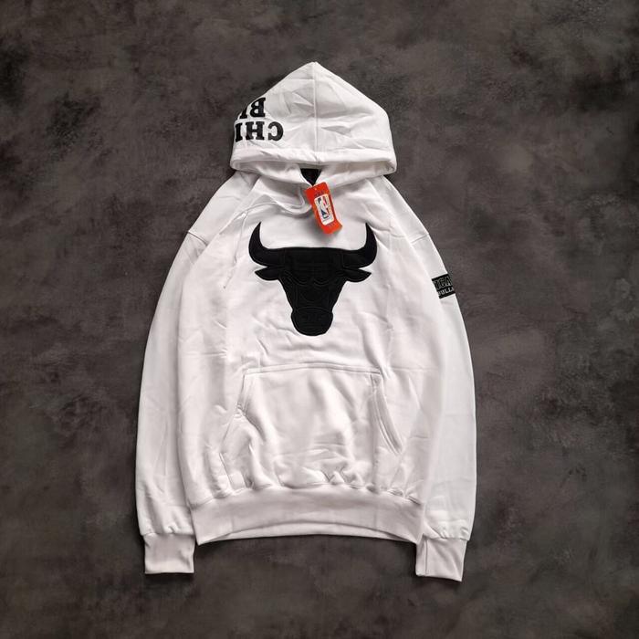 Hoodie Chicago Bulls Bordir Full Tag - Hoodie Bulls Pria Wanita