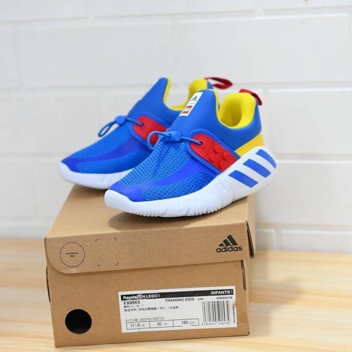 SEPATU KIDS ADIDAS RAPIDAZEN X LEGO BLUE ORIGINAL VIETNAM BNIB