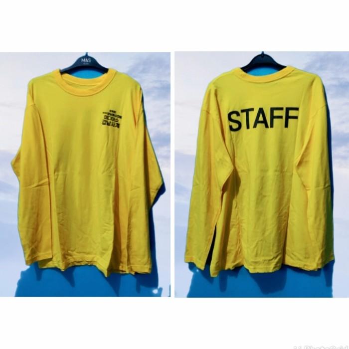 Kaos Long Sleeve Second Branded Staff Korea Yellow XL a1