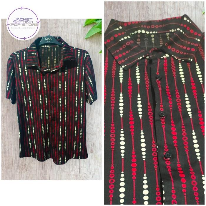Kemeja Dryfit Hawai Motif Second Branded Spiral Korea M