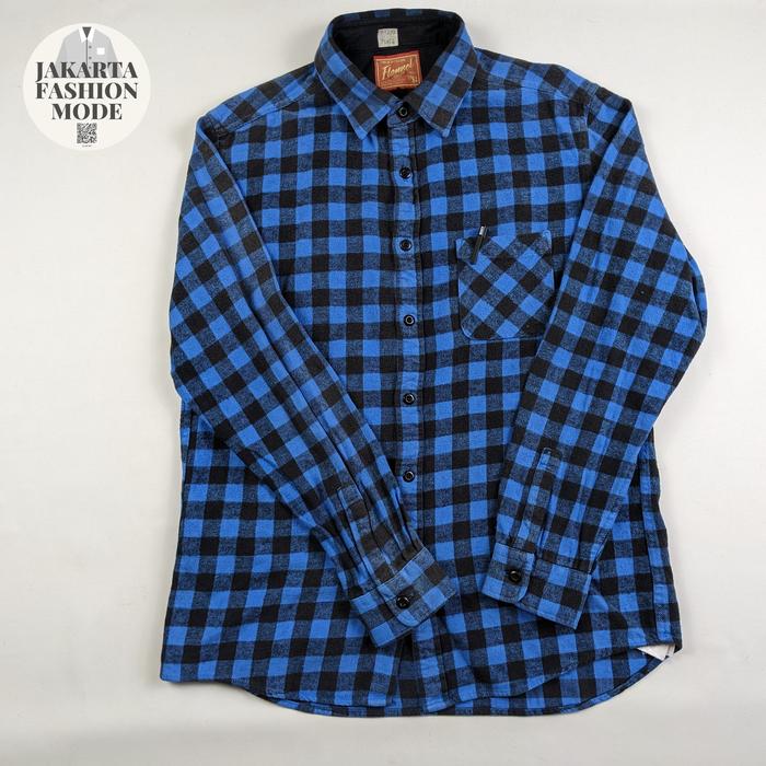 Kemeja Pria Outer Flanel UNIQLO M270 Second Branded Size L