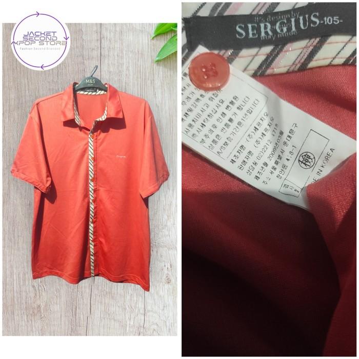 Kemeja Dryfit Casual Second Branded Sergius Peach M - L a1
