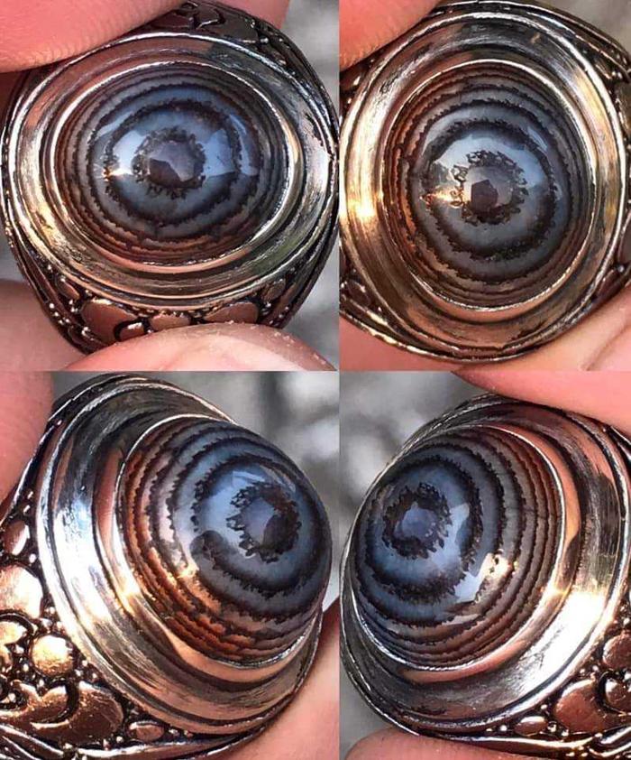 Cincin Batu Akik Natural Motif Gambar Jhipen Madura Lawas Unik Antik 8