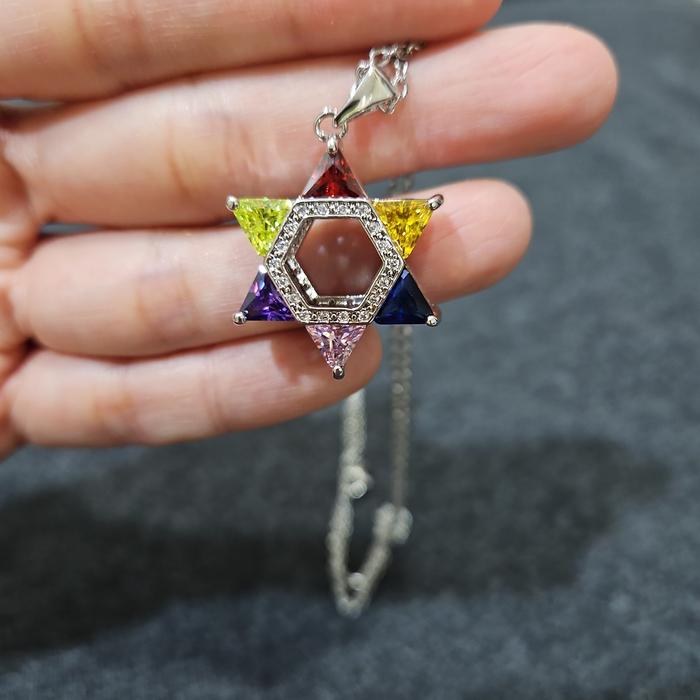 liontin kalung bintang daud dari israel asli