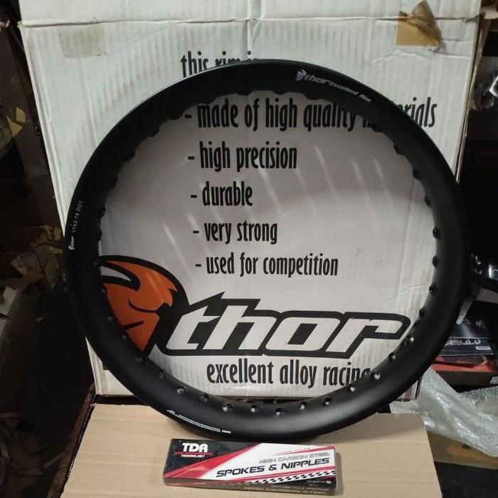 Velg Thor U Shape Bulat Ring 17 x 215 Hitam Free Ruji TDR Crom(1biji)