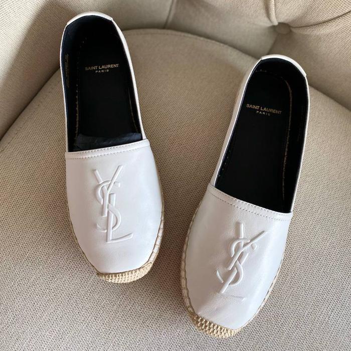 YSL SAINT LAURENT Women Espadrilles Espa in Lambskin White