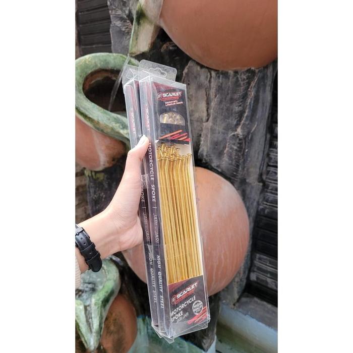 Jari Ruji SCARLET Supermoto Cross Trail Klx Crf Ring 18 21 1set Gold