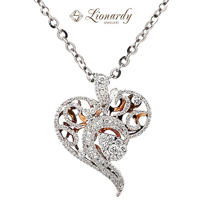 Lionardy Jewellery Liontin Berlian - 2 Warna - Emas Putih - CT260