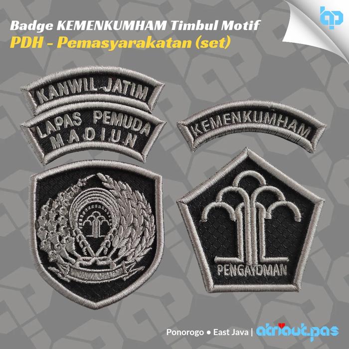 Badge Timbul PDH Kemenkumham