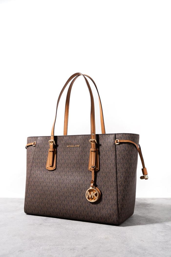 MK Voyager medium logo tote bag Brown
