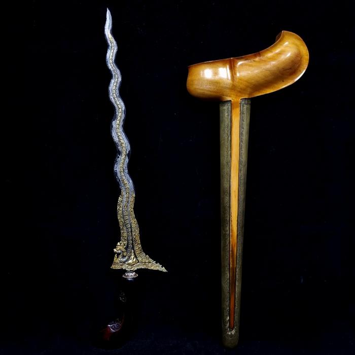 Keris Naga Sasra Luk 13 Kinatah Emas Asli Kamarogan Mataram