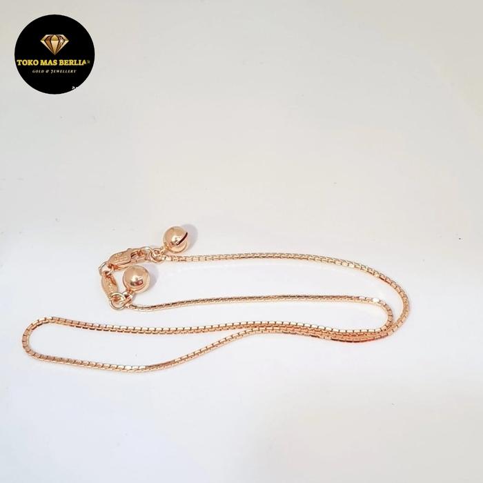 Gelang Kaki Italy Santa emas Asli kadar 420
