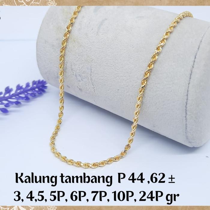 Kalung tambang emas asli kadar 375