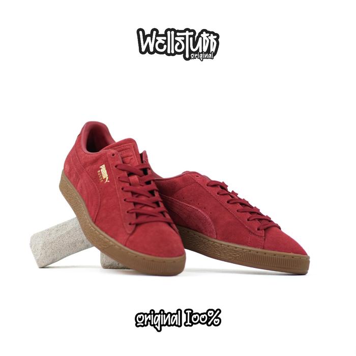 Sepatu Sneaker Puma Suede Red Gum Original Resmi