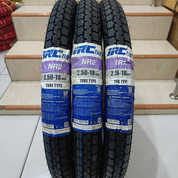 Ban Luar Motor IRC 2.50-18 250 Ring 18 Universal NR2 Bunga petak tahu