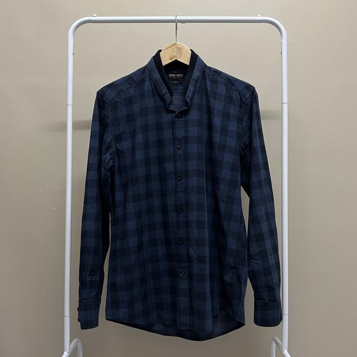 Antony Morato Italy Orignal Bekas Pakai 2x Baju Kemeja Hem Branded Pria Black Bukan Zara