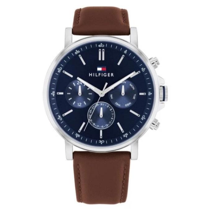 TOMMY HILFIGER 1710585 Jam Tangan Pria Kulit Coklat Original Garansi