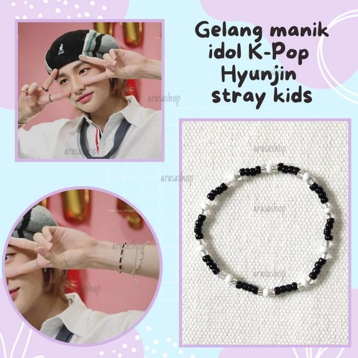hyunjin Stray kids beads bracelet | GELANG HYUNJIN STRAY KIDS