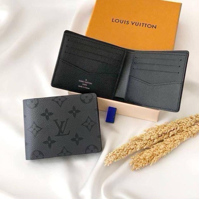 Louis Vuitton LV Bifold Slender Men Wallet Monogram Eclipse Reverse