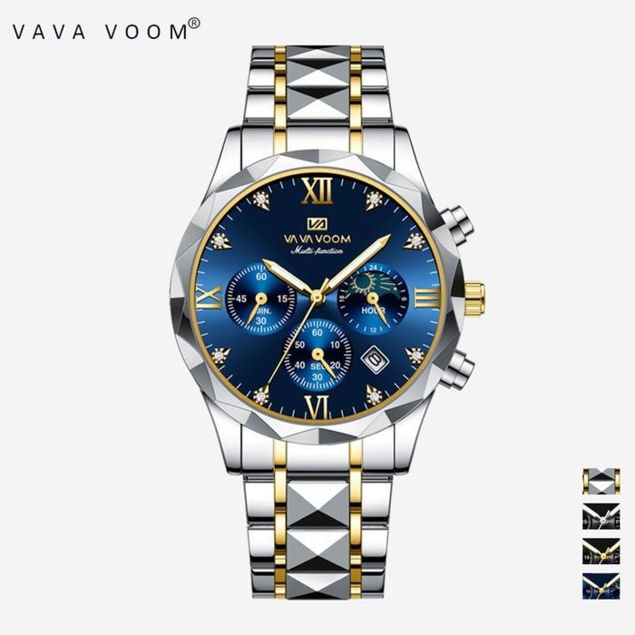 Jam Tangan Pria Vava Voom 2741 krono aktif kasual elegan ori garansi