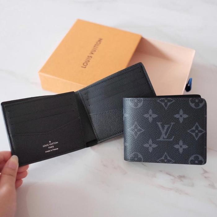 Louis Vuitton LV Bifold Slender Men Wallet Monogram Eclipse