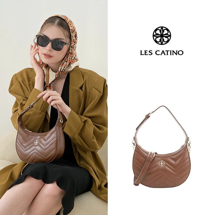 Sling & Shoulder Bag Paris Quilted (Brown) - Les Catino Original