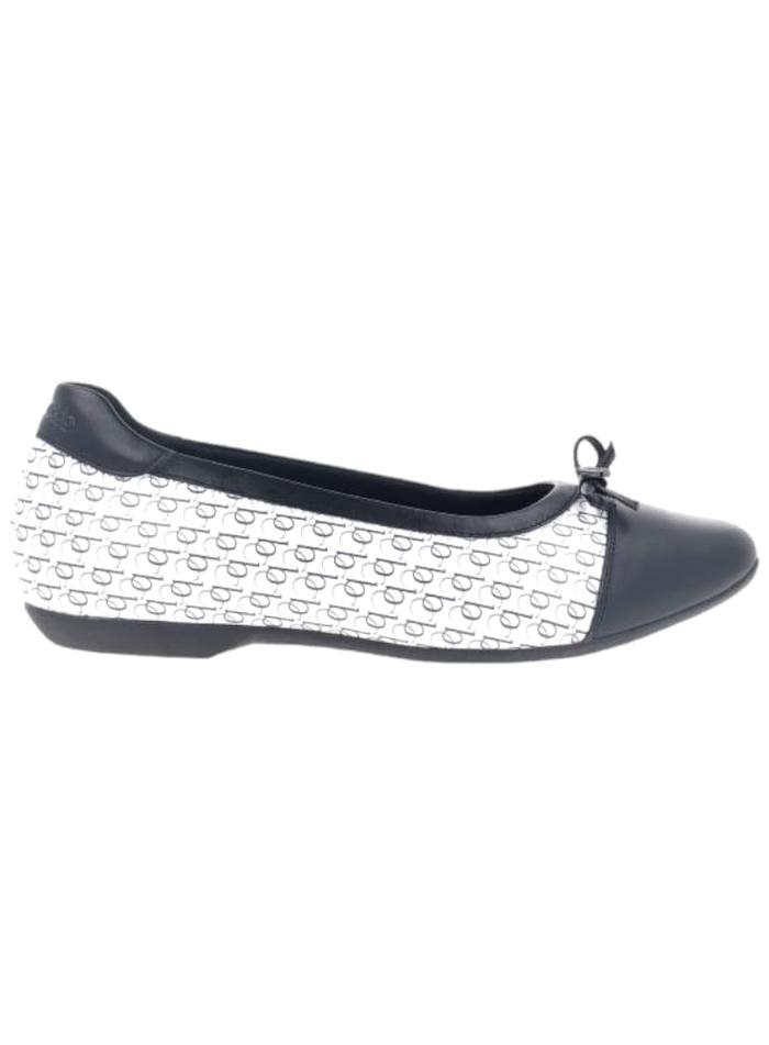 D. LUCIANA 299BIANCO bocorocco sepatu wanita flat whiteprint