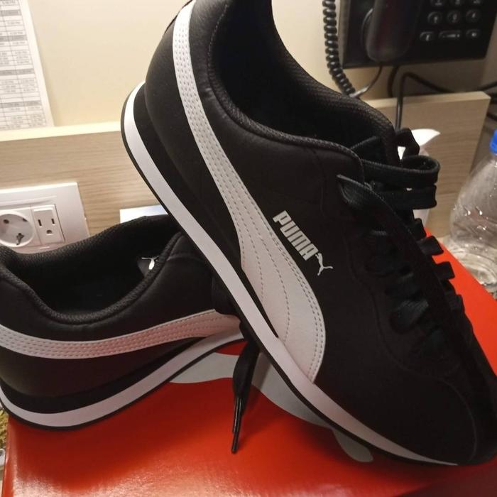 Sepatu Olahraga Sneakers Puma Turin Ukuran 43 untuk Pria Kasual - Wanita, Sport, Black, Shoes, Runni