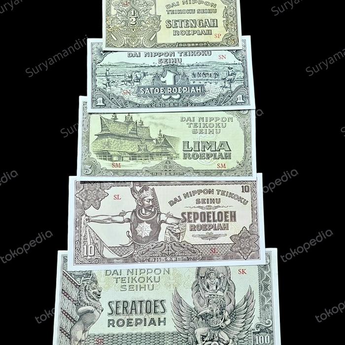 Set Uang Kuno Rupiah Seri Dai Nippon Teikoku (1944~) Replika Repro